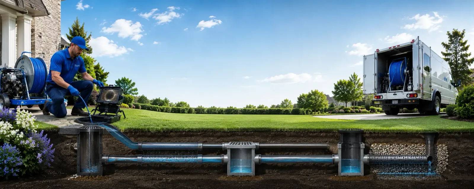 Outdoor drain cleaning information for Northfield, CT